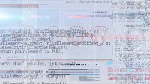 Futuristic Data Processing Animation with DNA Strand