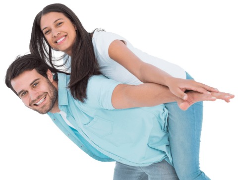 Happy Couple Enjoying Fun Piggyback Ride on Transparent Background - Download Free Stock Videos Pikwizard.com