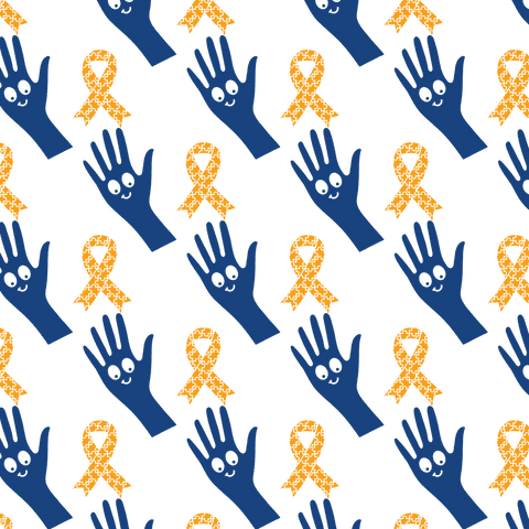 transparent pattern with support hands and ribbons - Download Free Stock Videos Pikwizard.com