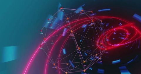futuristic globe of network connections with glowing tunnel - Download Free Stock Images Pikwizard.com