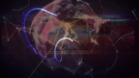 Global Network and Data Connections Animation