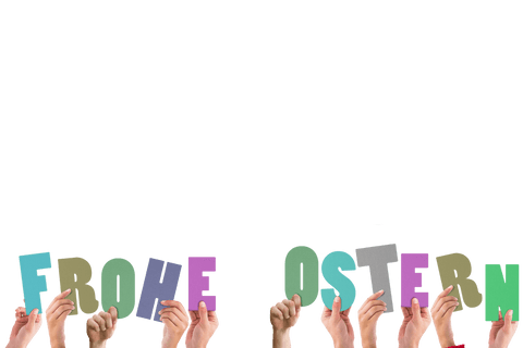 Hands Holding Transparent Frohe Ostern Message - Download Free Stock Videos Pikwizard.com