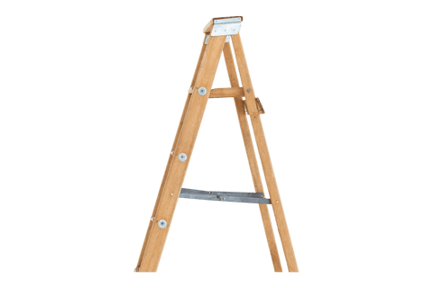 wooden step ladder with metal tabs on transparent background - Download Free Stock Videos Pikwizard.com