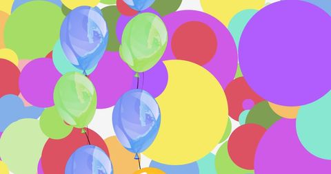 Bright Balloons and Emoticons on Colorful Background - Download Free Stock Images Pikwizard.com