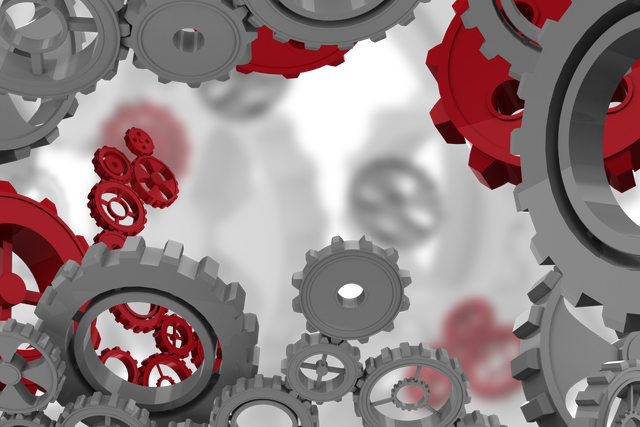 Red and Gray Cogs with copy Space on Transparent Background - Download Free Stock Videos Pikwizard.com