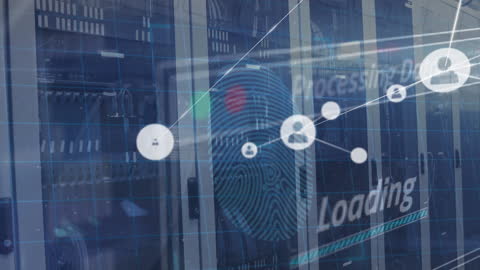 Futuristic Data Processing with Digital Interface in Action