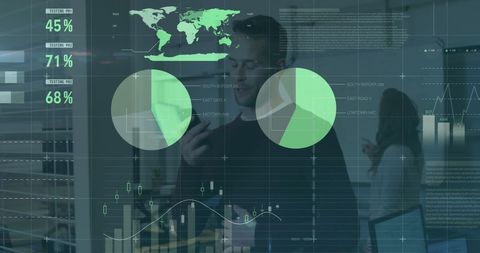 Data Processing Technology in Modern Office Environment - Download Free Stock Images Pikwizard.com