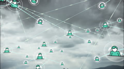 Global Networking Concept with Animated Connections