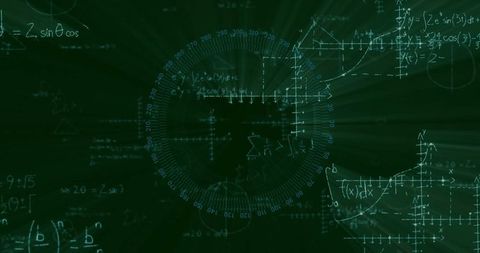 Futuristic HUD Display with Mathematical Notations - Download Free Stock Images Pikwizard.com
