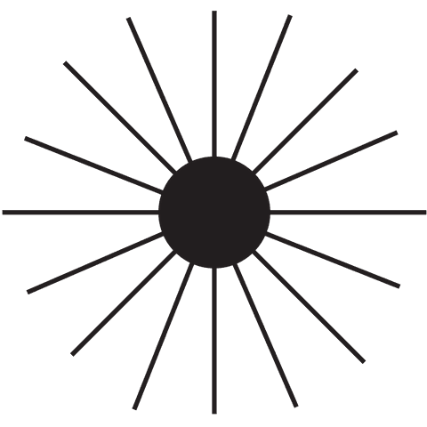 geometric black sun with radiant lines on transparent background - Download Free Stock Videos Pikwizard.com