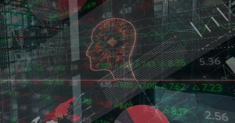 Ai neural network in data center with market data overlay