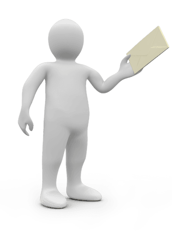 white 3d figure holding envelope on transparent background - Download Free Stock Videos Pikwizard.com