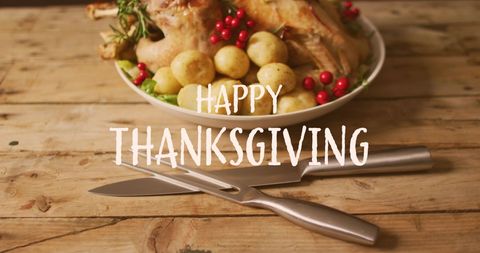 Thanksgiving Feast Display with Turkey and Rustic Wooden Background - Download Free Stock Images Pikwizard.com