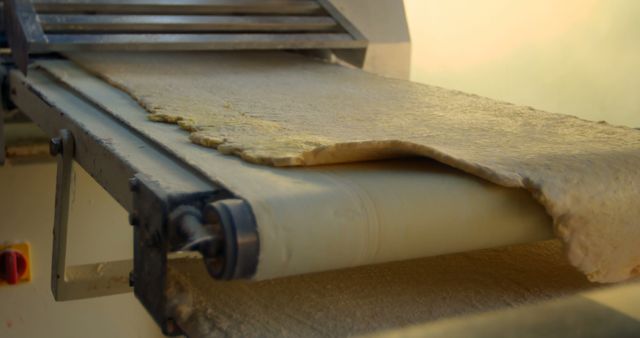 Dough Rolling Machine in Bakery Producing Flattened Dough - Download Free Stock Images Pikwizard.com