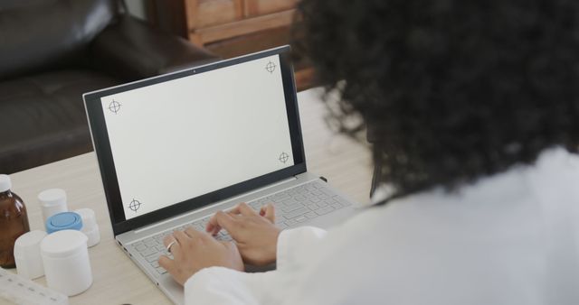 Scientist Using Laptop for Medical Research in Laboratory - Download Free Stock Images Pikwizard.com