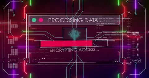 Futuristic Data Encryption Interface with Circuit Board Technology - Download Free Stock Images Pikwizard.com
