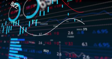 Abstract Financial Data Visualization With Graphs and Numbers - Download Free Stock Images Pikwizard.com