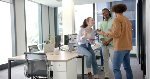 Modern Office Collaboration and Teamwork Among Young Professionals - Download Free Stock Images Pikwizard.com