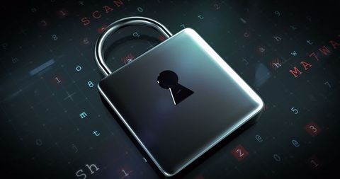 Digital security and data encryption concept