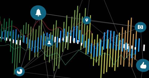 colorful digital data processing network connections - Download Free Stock Images Pikwizard.com