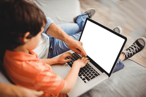 transparent family bonding laptop screen concept - Download Free Stock Videos Pikwizard.com