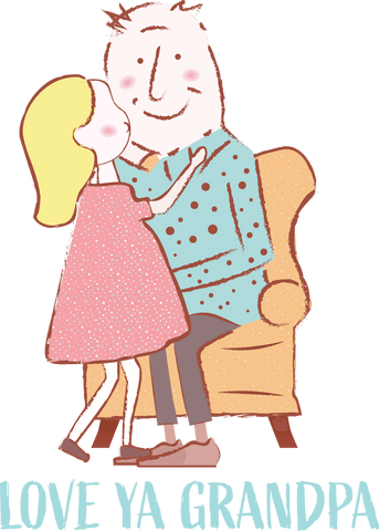Love Ya Grandpa Illustration on Transparent Background