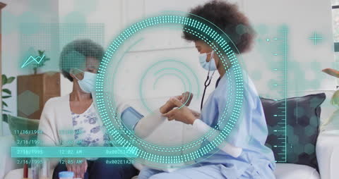 Advanced Digital Healthcare with Doctor Assisting Patient