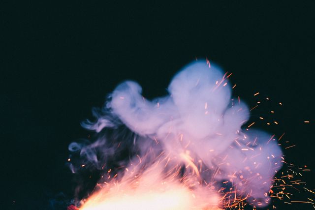 Vibrant Firework Explosion in Dark Night Sky - Download Free Stock Photos Pikwizard.com