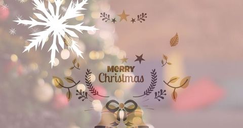 Festive Decor with Merry Christmas Greeting at Home