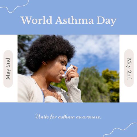 Woman Using Inhaler for Asthma Awareness Campaign Outdoors - Download Free Stock Templates Pikwizard.com