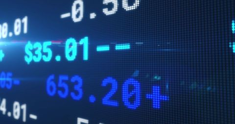 Digital Stock Exchange Display with Dynamic Trading Prices - Download Free Stock Images Pikwizard.com