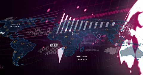 Global Data Visualization with Digital Interface Elements