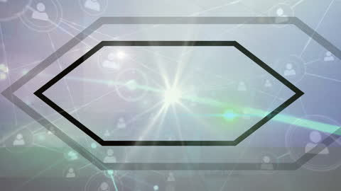 Abstract Global Network Connections with Light Effect