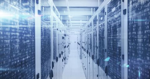 Technology Inspired Abstract Art in Data Server Room - Download Free Stock Images Pikwizard.com