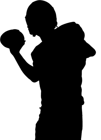 Transparent Silhouette of Man Holding Rugby Ball - Download Free Stock Videos Pikwizard.com