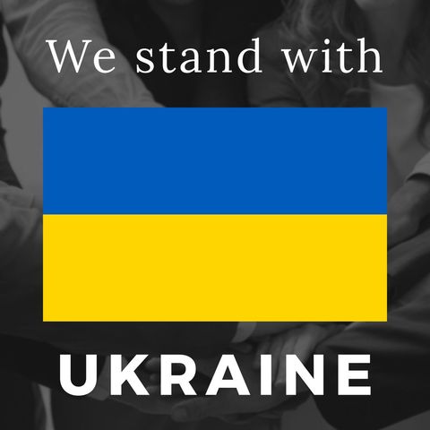 Solidarity with Ukraine Flag and Support Message - Download Free Stock Templates Pikwizard.com