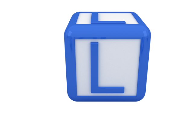 Blue White Cube with L Letter on Transparent Background - Download Free Stock Videos Pikwizard.com