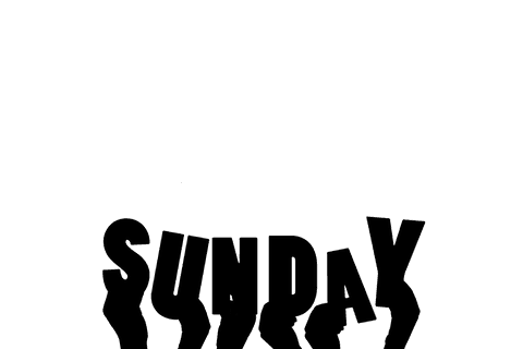 Relaxed sunday hands icon with transparent background