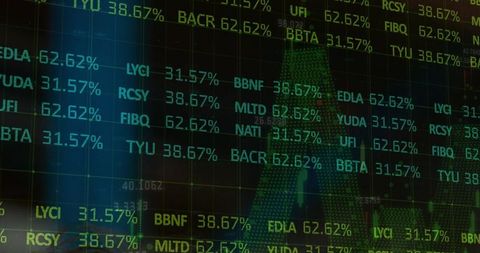 Financial Data Display with Graphical Stock Market Numbers - Download Free Stock Images Pikwizard.com