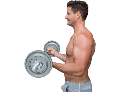 fit man performing dumbbell curl on transparent background - Download Free Stock Videos Pikwizard.com