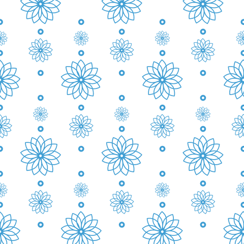 Blue Floral Pattern on Transparent Background in Vector Style - Download Free Stock Videos Pikwizard.com