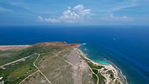 Aerial view of coastal beach landscape meeting serene blue ocean