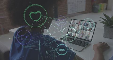 Virtual Meeting with Digital Network Overlay at Workspace