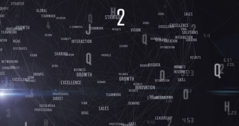 Digital Interface with Business Keywords Networking - Download Free Stock Images Pikwizard.com