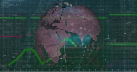 Global Network and Data Visualization on High-Tech Interface