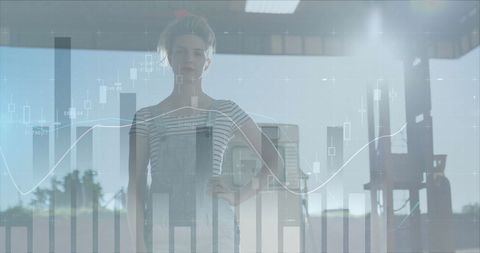 Financial Growth Concept with Woman at Gas Station