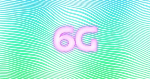 6G Technology Concept on Vibrant Futuristic Background