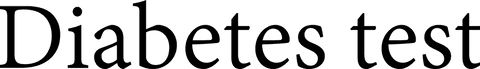 Diabetes test concept text on transparent background
