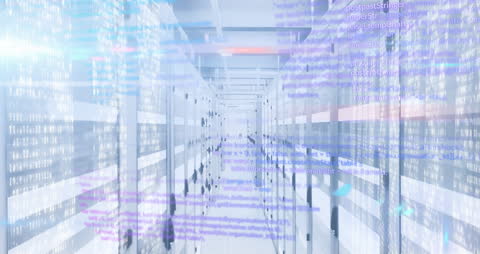 Visually Representing Data Processing in Server Room