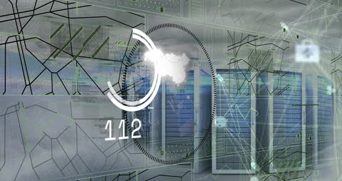 Digital Network Analysis Over City Background with Virtual Overlay